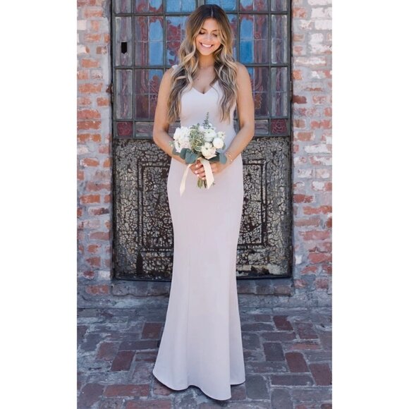 Show Me Your Mumu Morgan Gown V-Neck Sleeveless Bridesmaid Maxi Dress Size Small - Picture 11 of 11